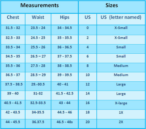 The Sivaj Image - Women's Dress Size Chart